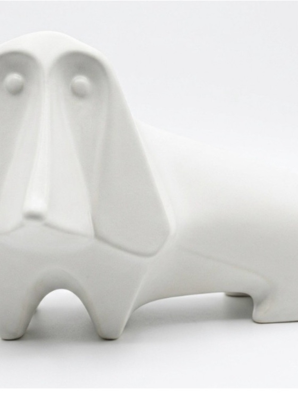 Jonathan Adler White Ceramic Dog Sculpture
